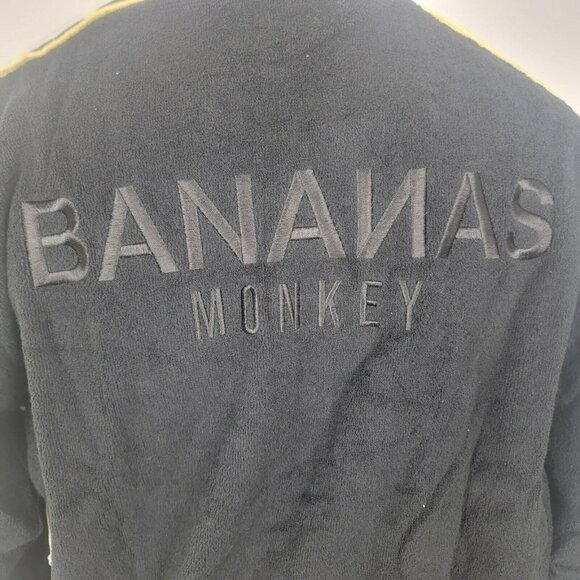 Bananas Monkey Track Suit Jacket Size Large Black NEW NIB Zip Up Soft Thick Warm - Picture 5 of 9